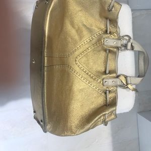 YSL reversible gold / off white tote bag